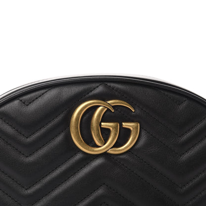 Gucci Calfskin Matelasse GG Marmont Belt Bag 75 30 Black 11 of 11