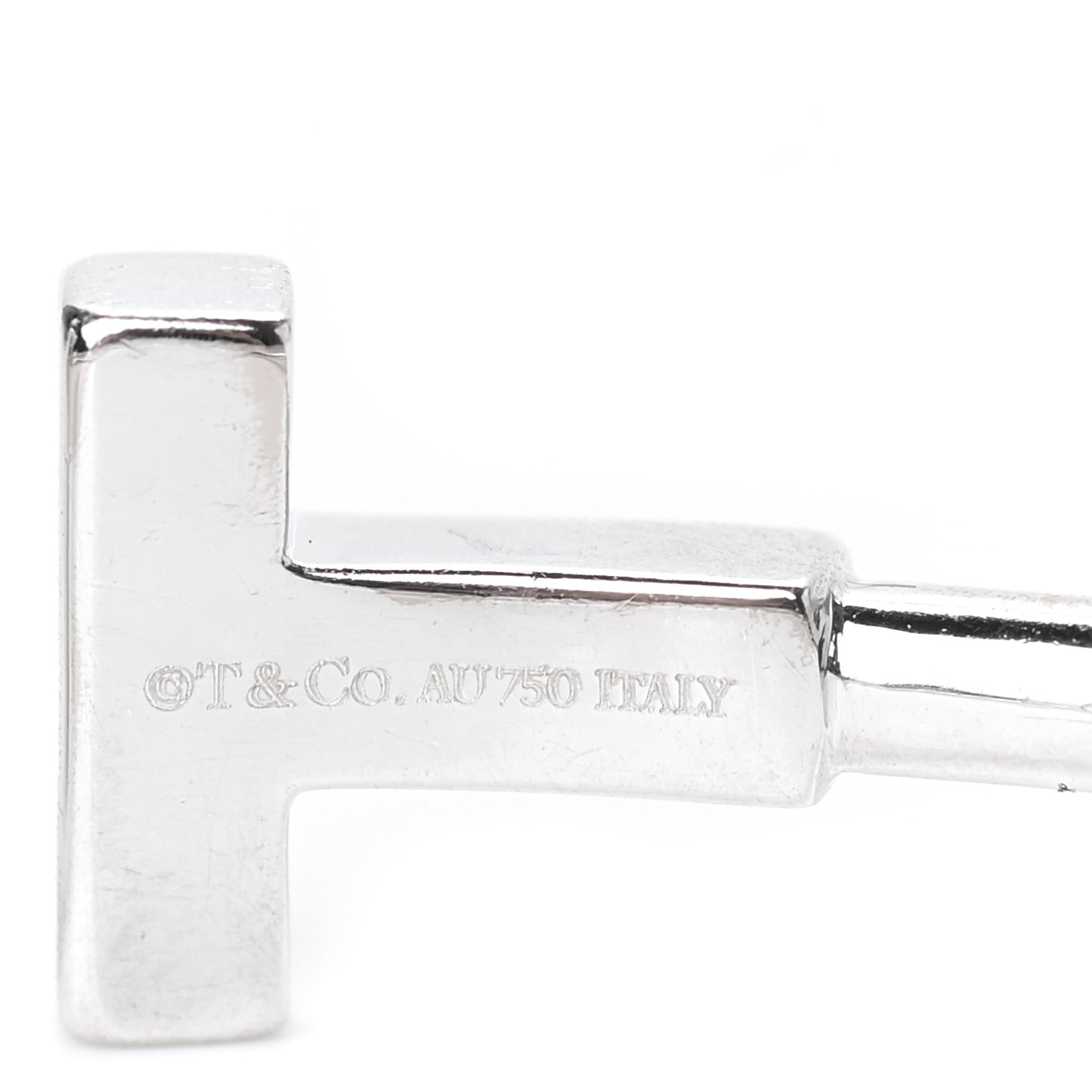 18K White Gold Diamond T Wire Bracelet