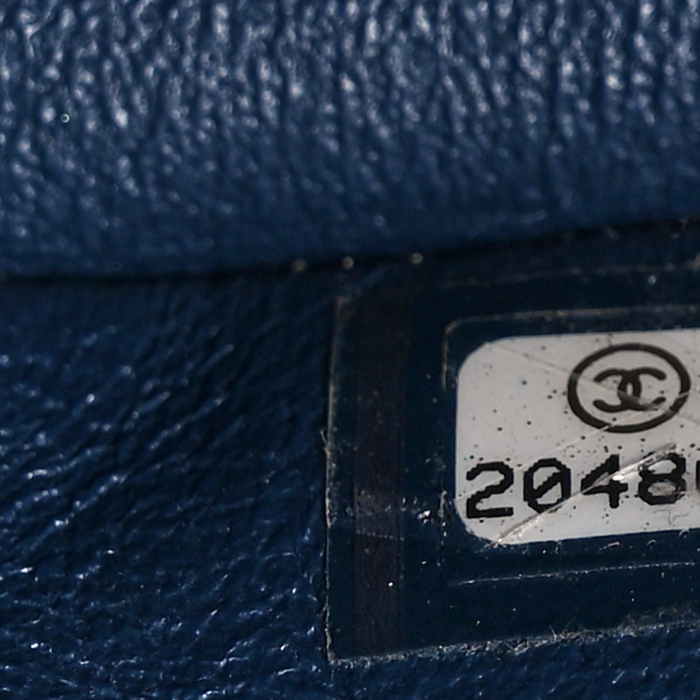 Patent Quilted Jumbo Double Flap Navy