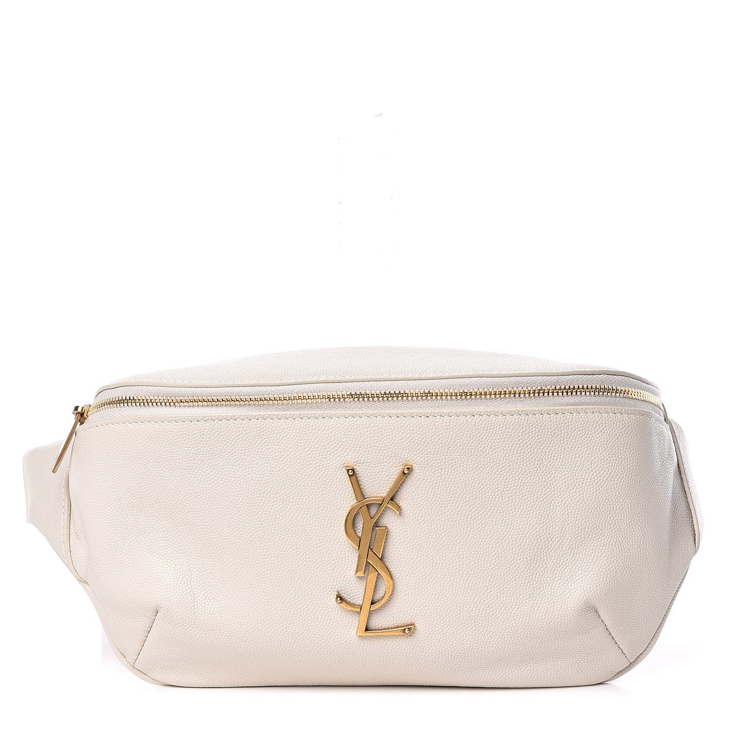 Saint Laurent Grain De Poudre Monogram Belt Bag Blanc Vintage 1 of 10