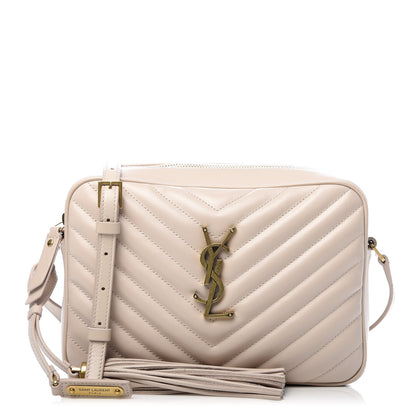 Saint Laurent Calfskin Matelasse Monogram Lou Camera Bag Washed Light Pink 1 of 17