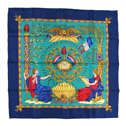 Hermes Silk Republique Francaise Liberte Egalite Fraternite 1789 Scarf 90 1 of 4