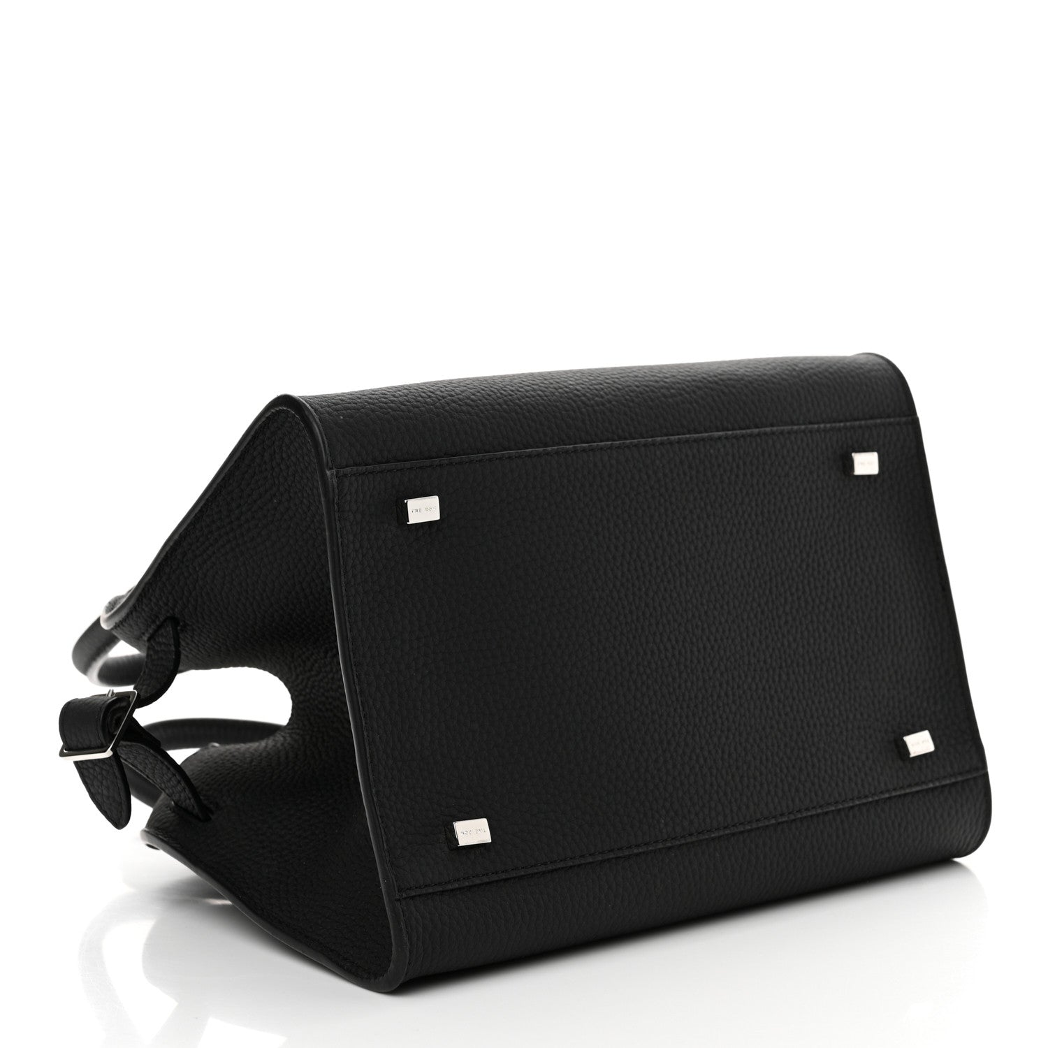 The Row Grained Calfskin Soft Margaux 10 Bag Black 4 of 10