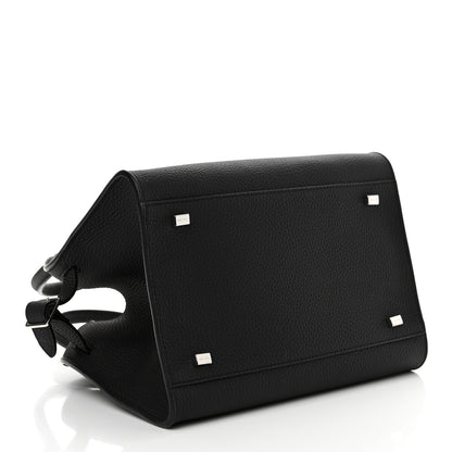 The Row Grained Calfskin Soft Margaux 10 Bag Black 4 of 10
