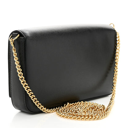 Fendi Vitello Palmellato Wallet on Chain with Pouches Black 4 of 12