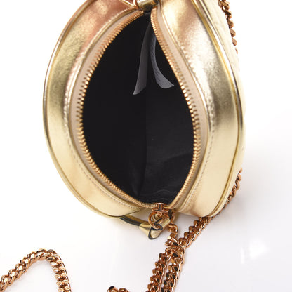 Versace Metallic Nappa Quilted La Medusa Round Camera Bag Gold 5 of 11