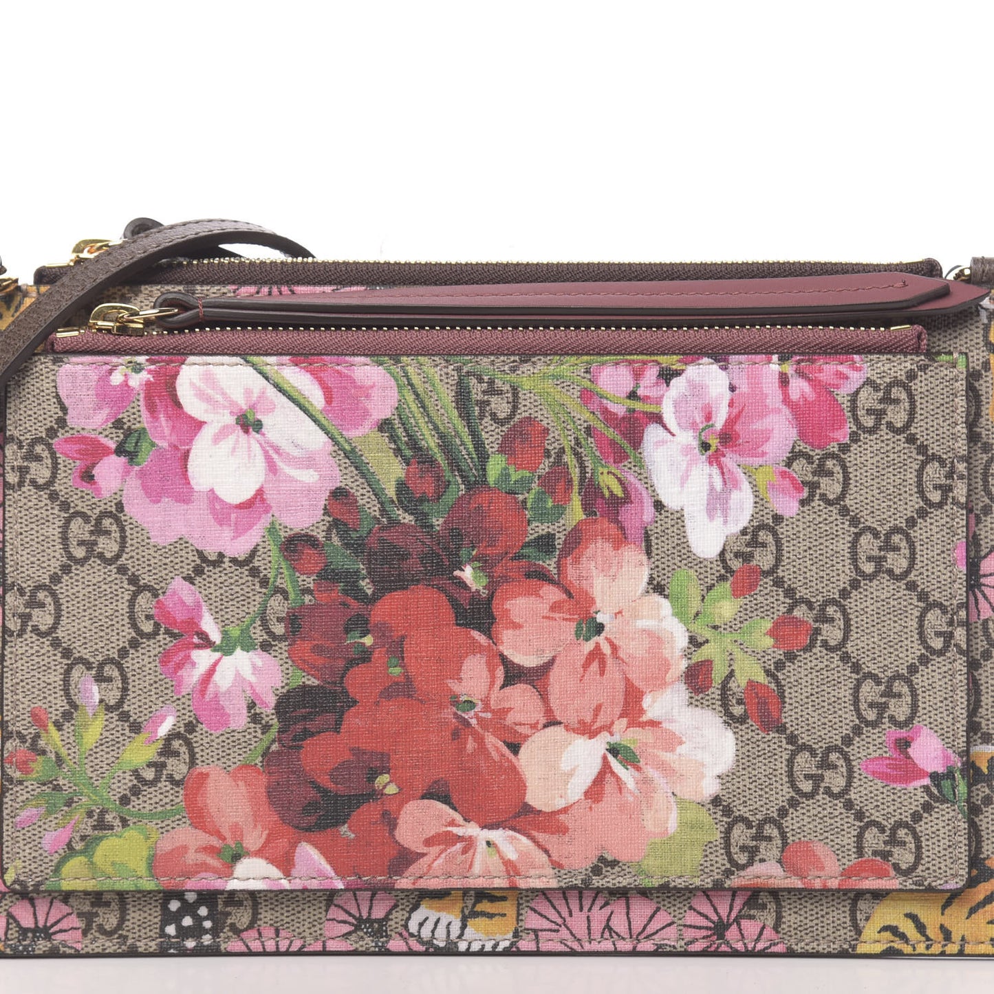 GG Supreme Monogram Bengal Blooms Shoulder Bag Beige Pink