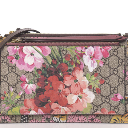 Gucci GG Supreme Monogram Bengal Blooms Shoulder Bag Beige Pink 9 of 12