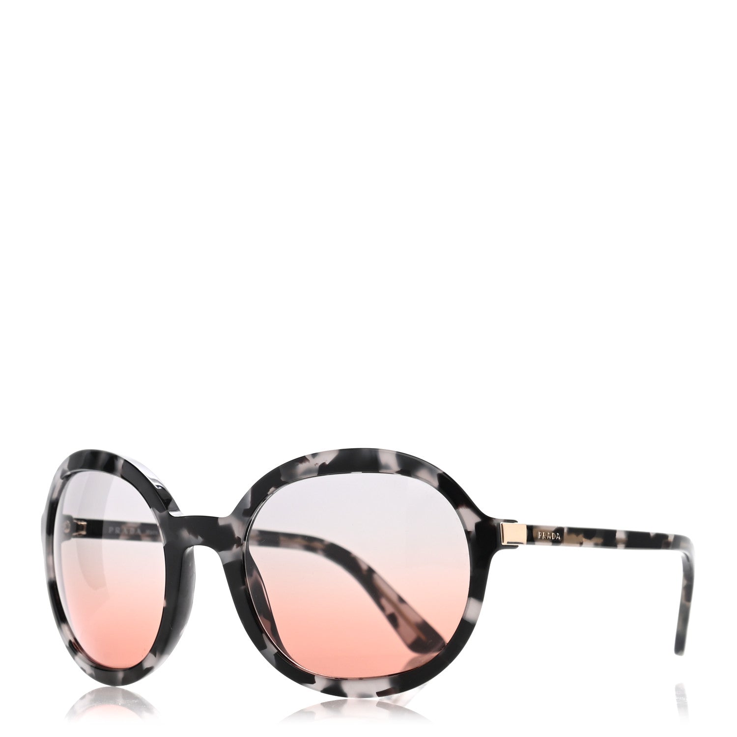 Prada Round Sunglasses SPR 09V Tortoise 1 of 8
