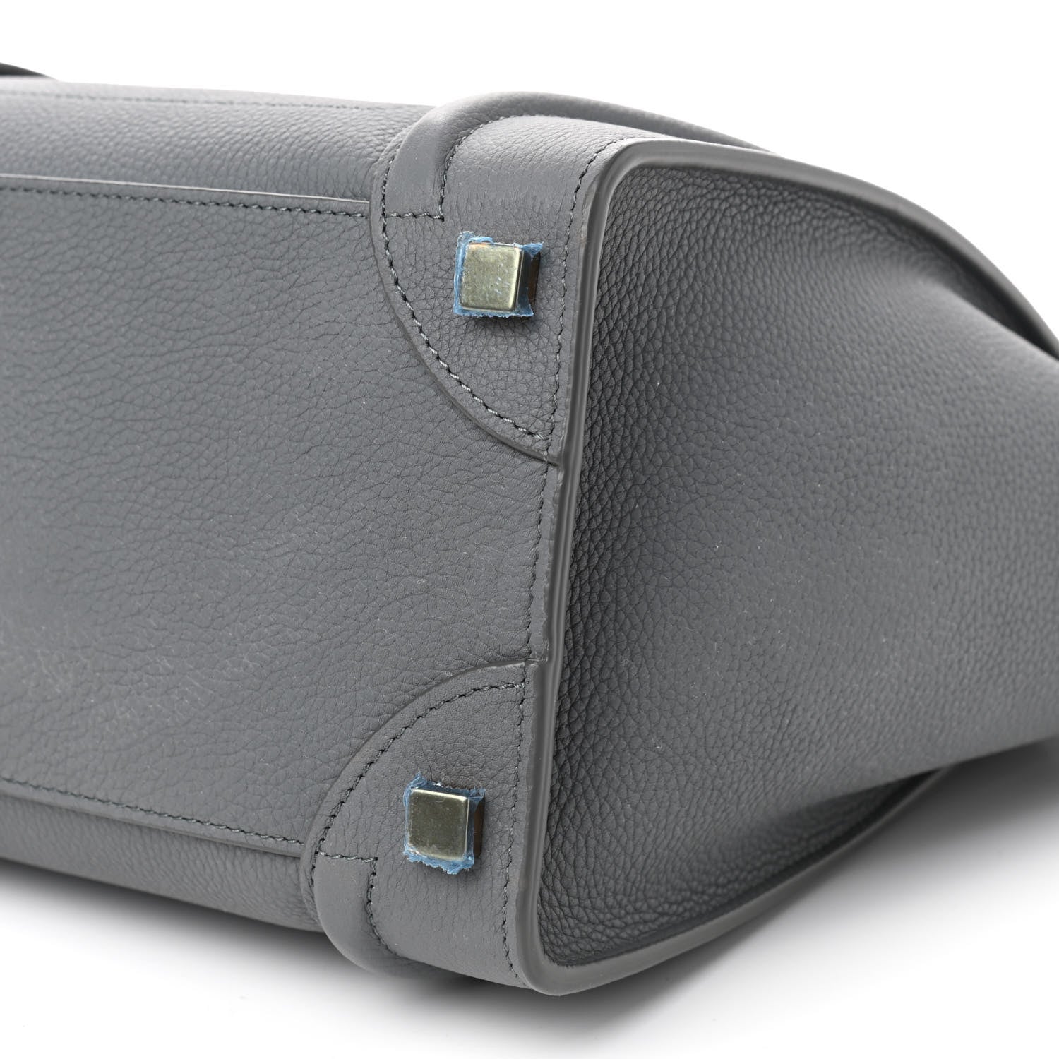Celine Baby Drummed Calfskin Micro Luggage Kohl 7 of 12