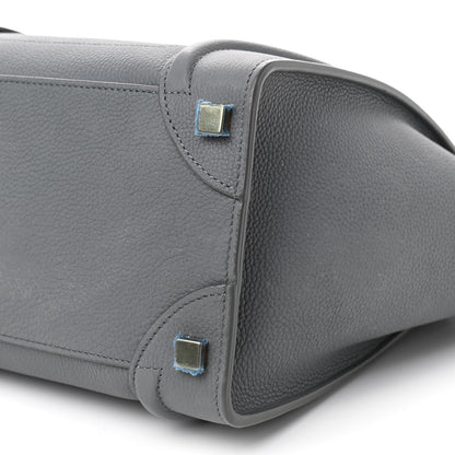 Celine Baby Drummed Calfskin Micro Luggage Kohl 7 of 12