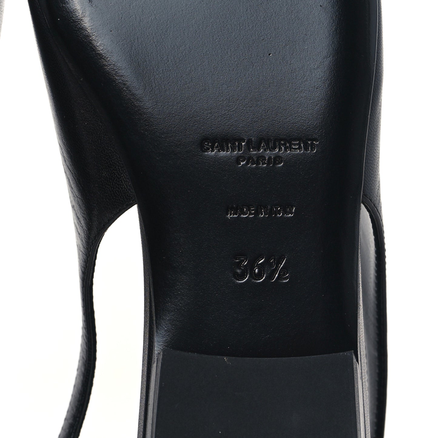 Patent Smooth Lambskin Anais Slingback Flats 36.5 Black Navy