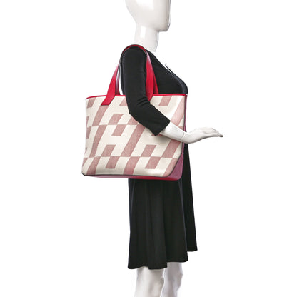 Hermes Swift H Canvas Cabas H En Biais 40 FRAMBOISE 2 of 9