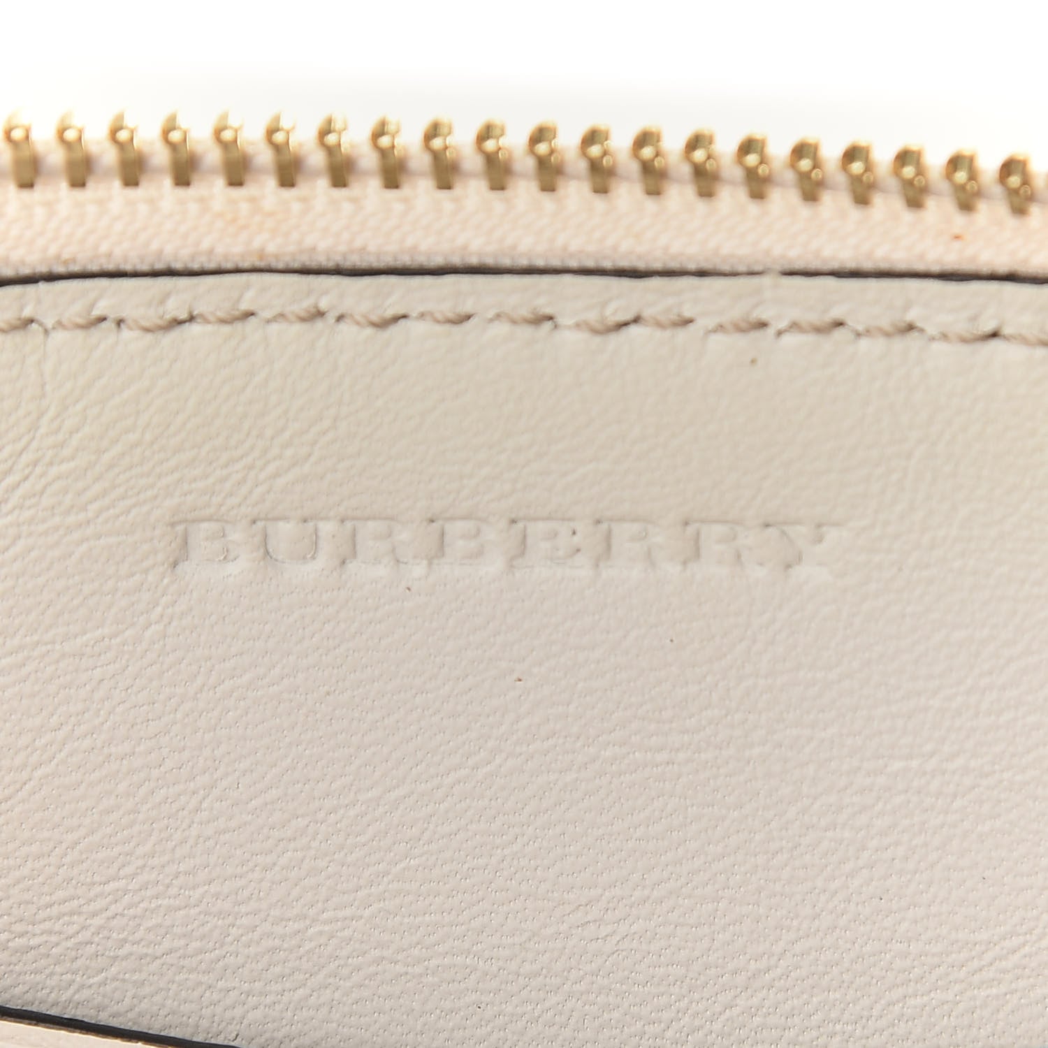 Burberry Calfskin Perforated Peyton Crossbody Clutch Bag White 5 of 9