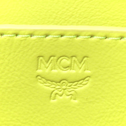 MCM Visetos Side Stud X-Mini Stark Bebe Boo Backpack Neon Yellow 5 of 11
