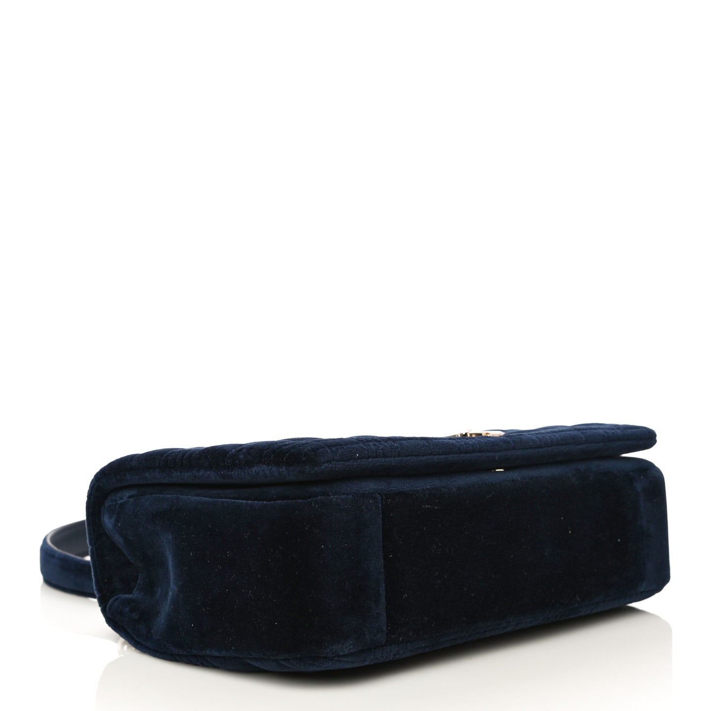 Velvet Quilted Small Lola Bag Navy