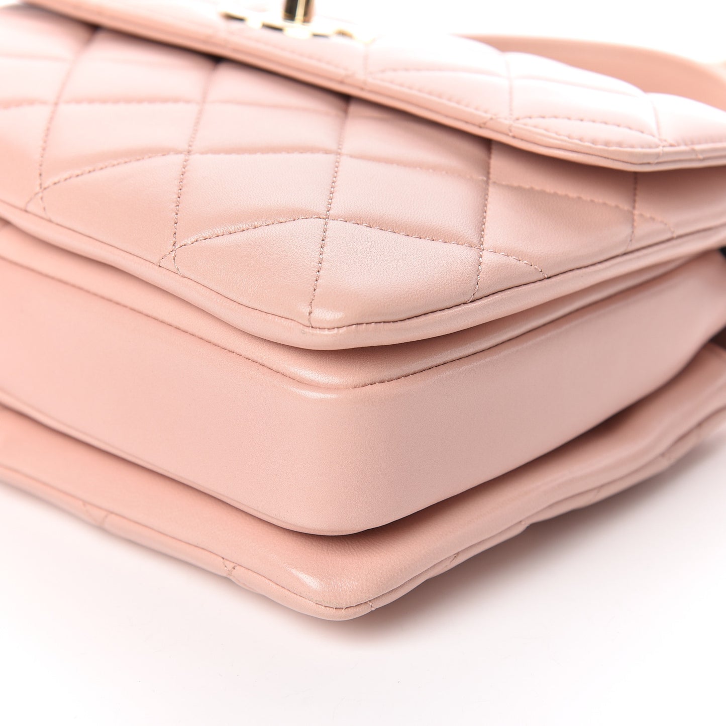 Lambskin Quilted Small Trendy CC Flap Dual Handle Bag Pink