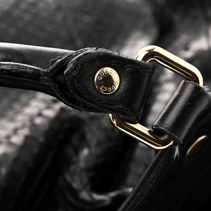 Gucci Snakeskin Large Sukey Tote Black 12 of 15