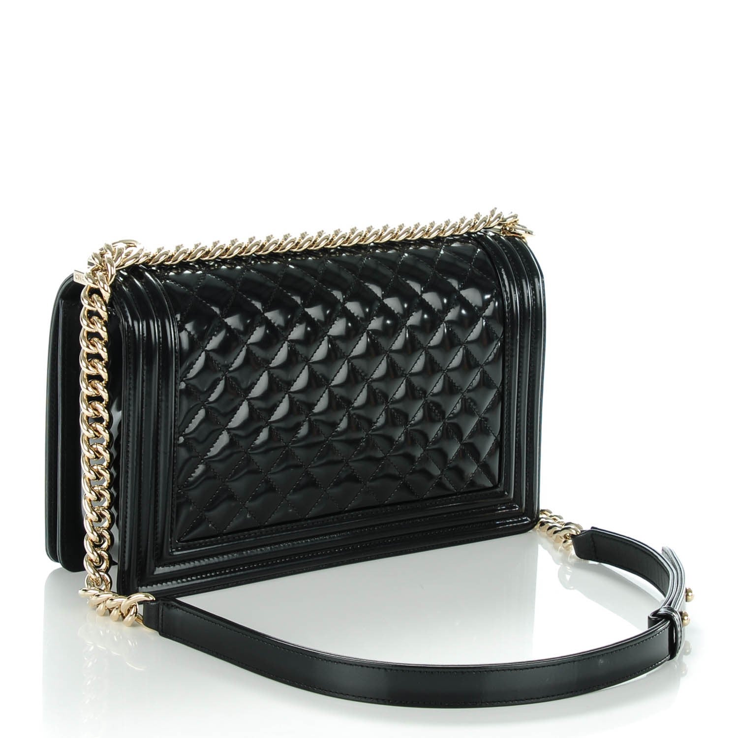 Chanel Iridescent Calfskin Quilted Medium Boy Flap Black 3 of 7