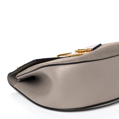 Chloe Suede Smooth Calfskin Drew Shoulder Bag Motty Grey 7 of 10