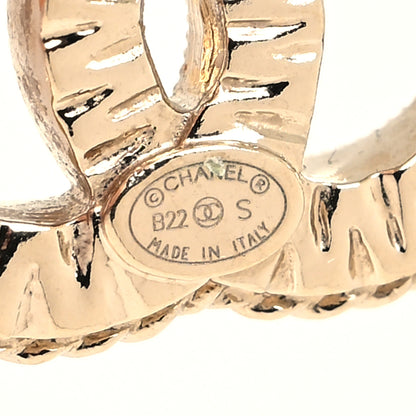 Chanel Crystal CC Earrings Gold 4 of 4
