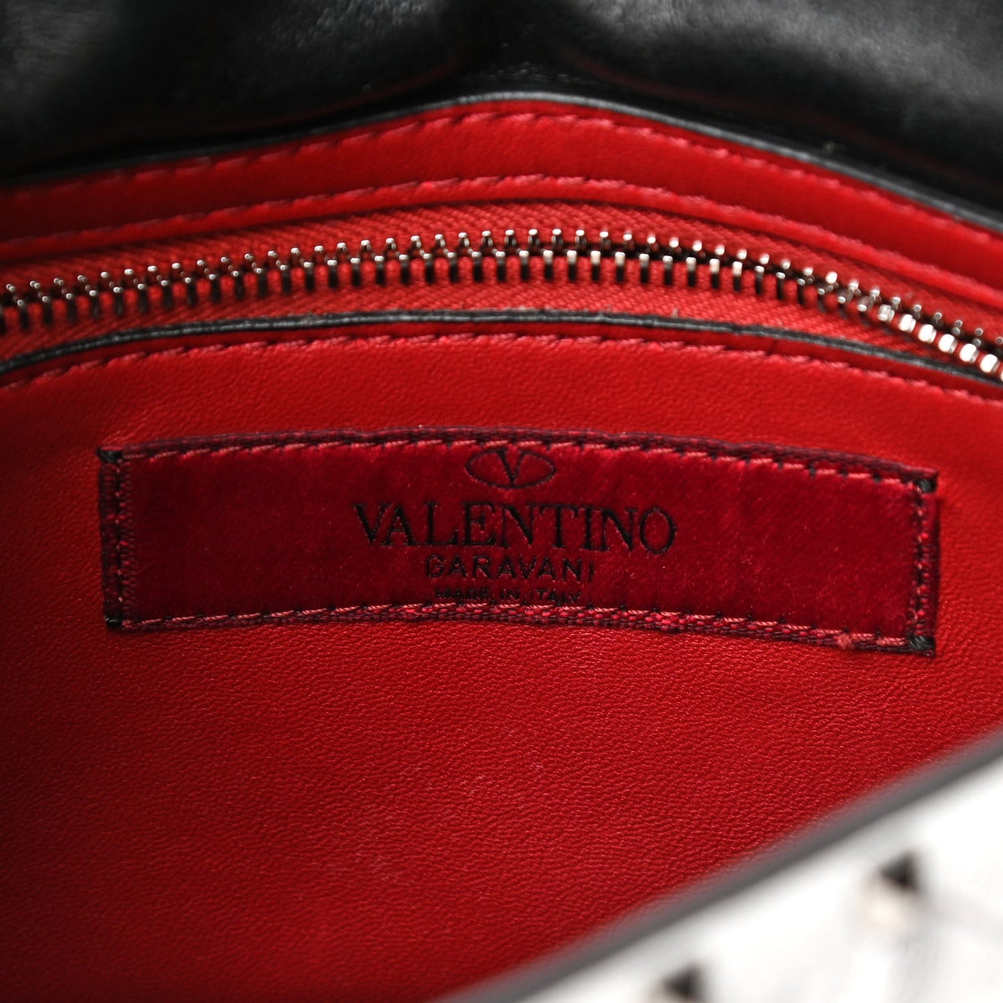 Metallic Nappa Medium Rockstud Spike Shoulder Bag Silver