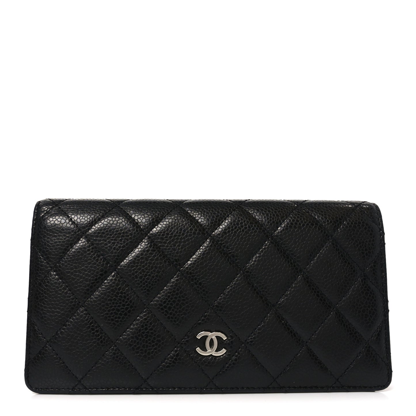 Caviar Quilted Yen Wallet Black