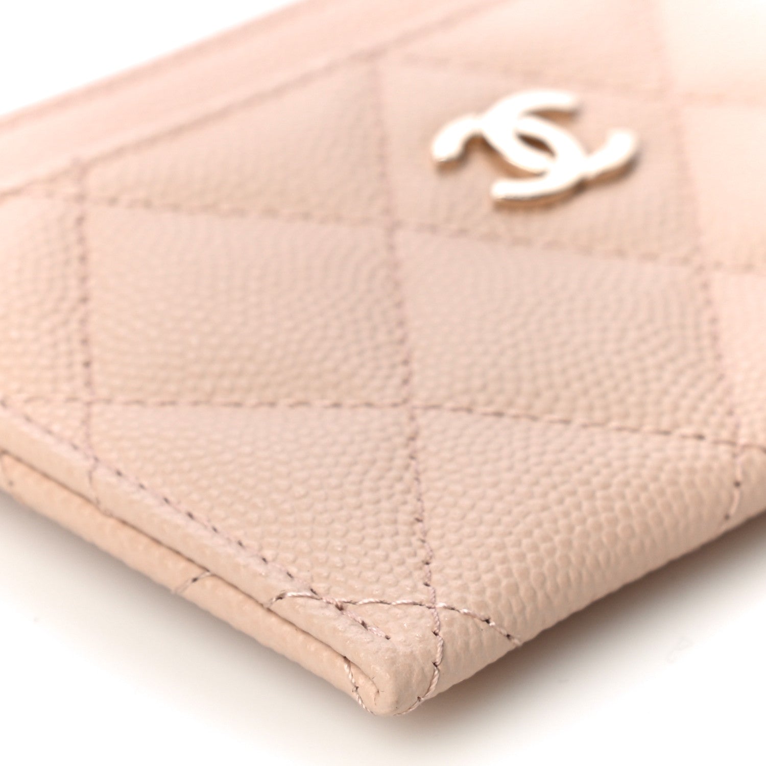 Chanel Caviar Quilted Card Holder Light Beige 10 of 12