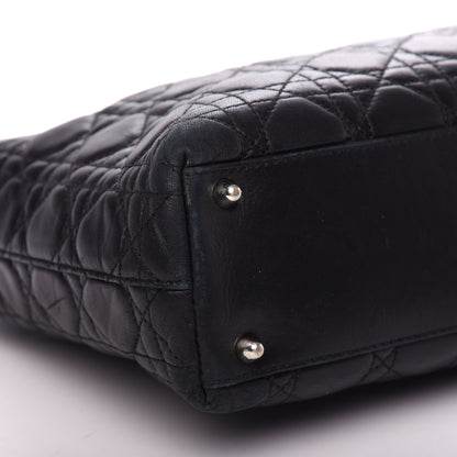 Christian Dior Lambskin Cannage Large Lady Dior Shopper Tote Black 8 of 11