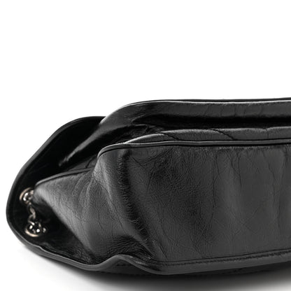 Saint Laurent Crinkled Calfskin Matelasse Monogram Medium Niki Chain Satchel Black 9 of 10