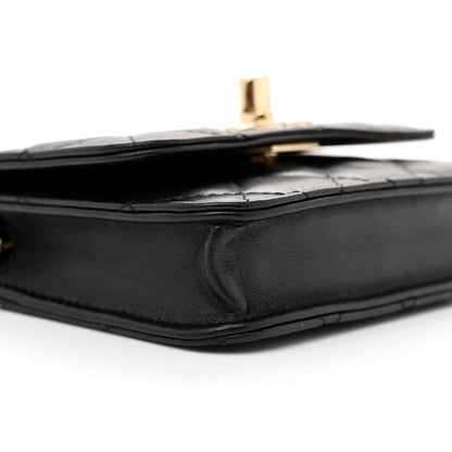 Chanel Lambskin Quilted Trendy CC Card Holder On Chain Black 10 of 11