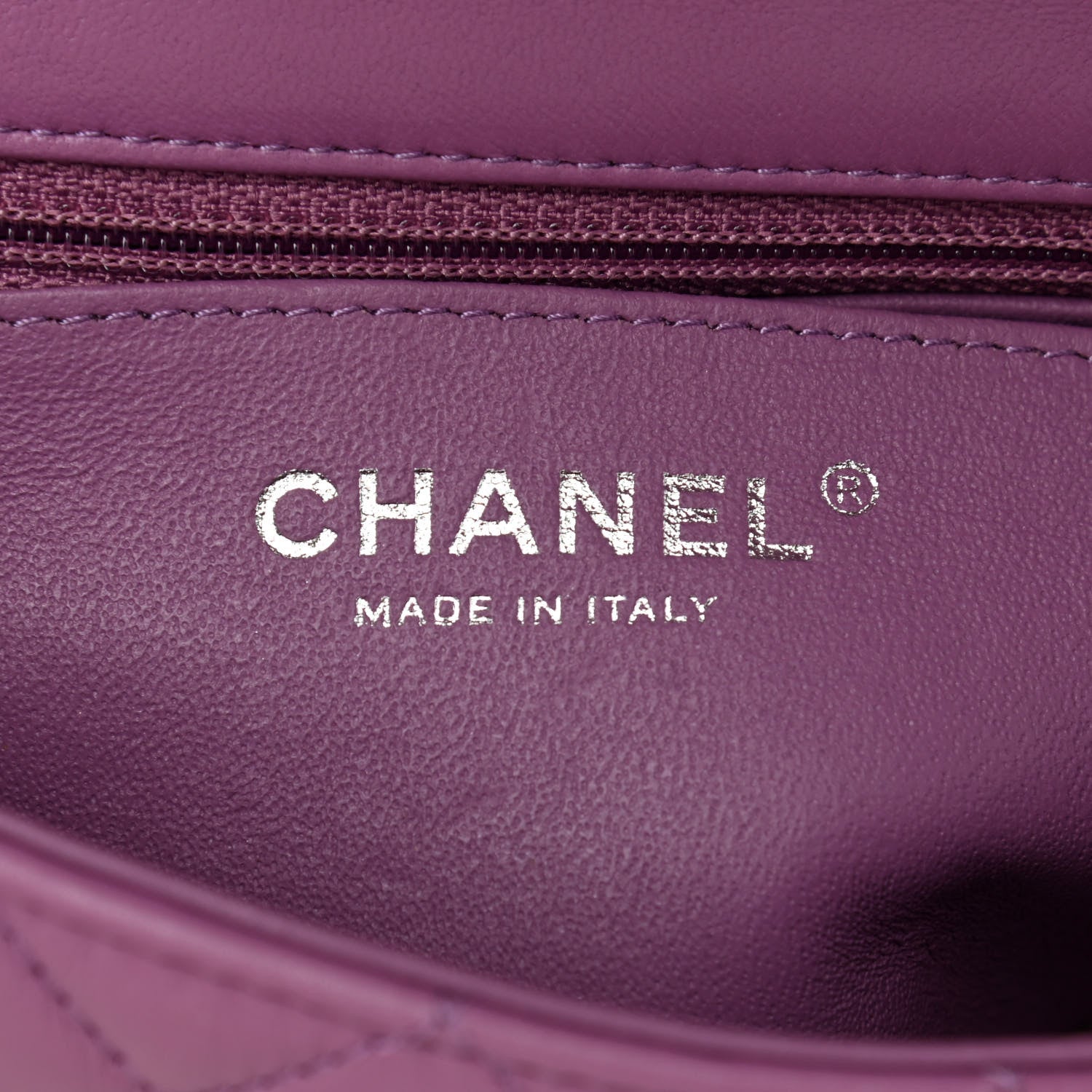 Chanel Lambskin Quilted Mini Rectangular Flap Purple 6 of 10