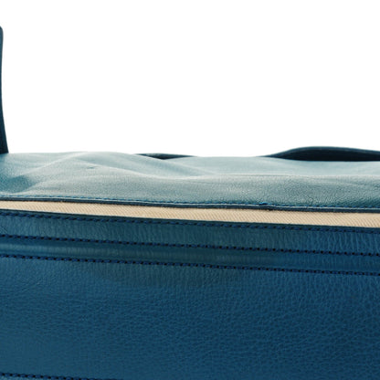 Saint Laurent Calfskin Canvas Medium Muse Two Turquoise 5 of 8