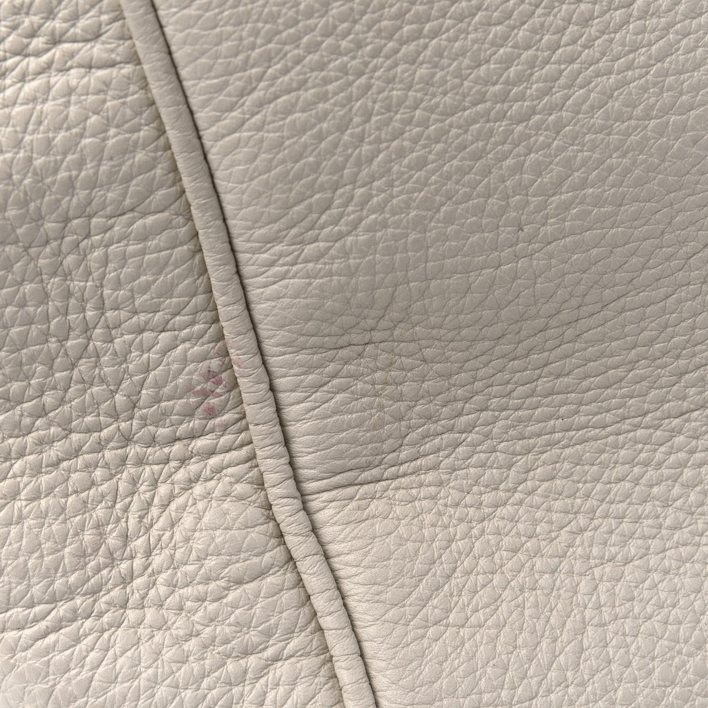 Calfskin Bamboo Medium Shopper Boston Mystic White