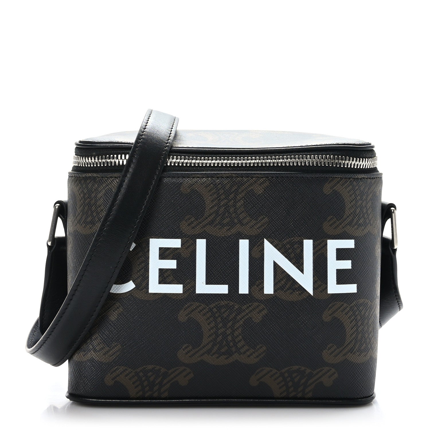 Celine Triomphe Canvas Vanity Crossbody Bag Black 1 of 11