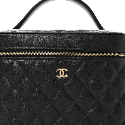Chanel Caviar Quilted Large Vanity Pouch Black 8 of 10