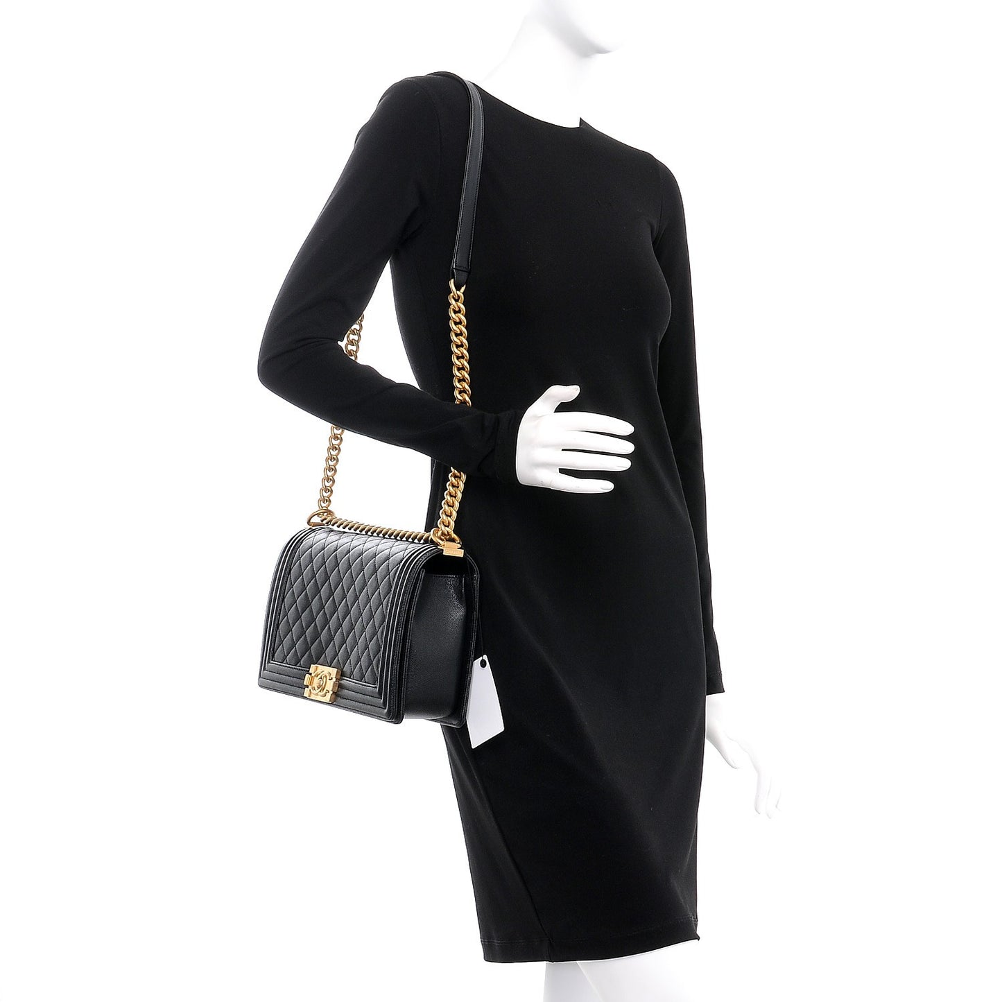 Caviar Quilted New Medium Boy Flap Black