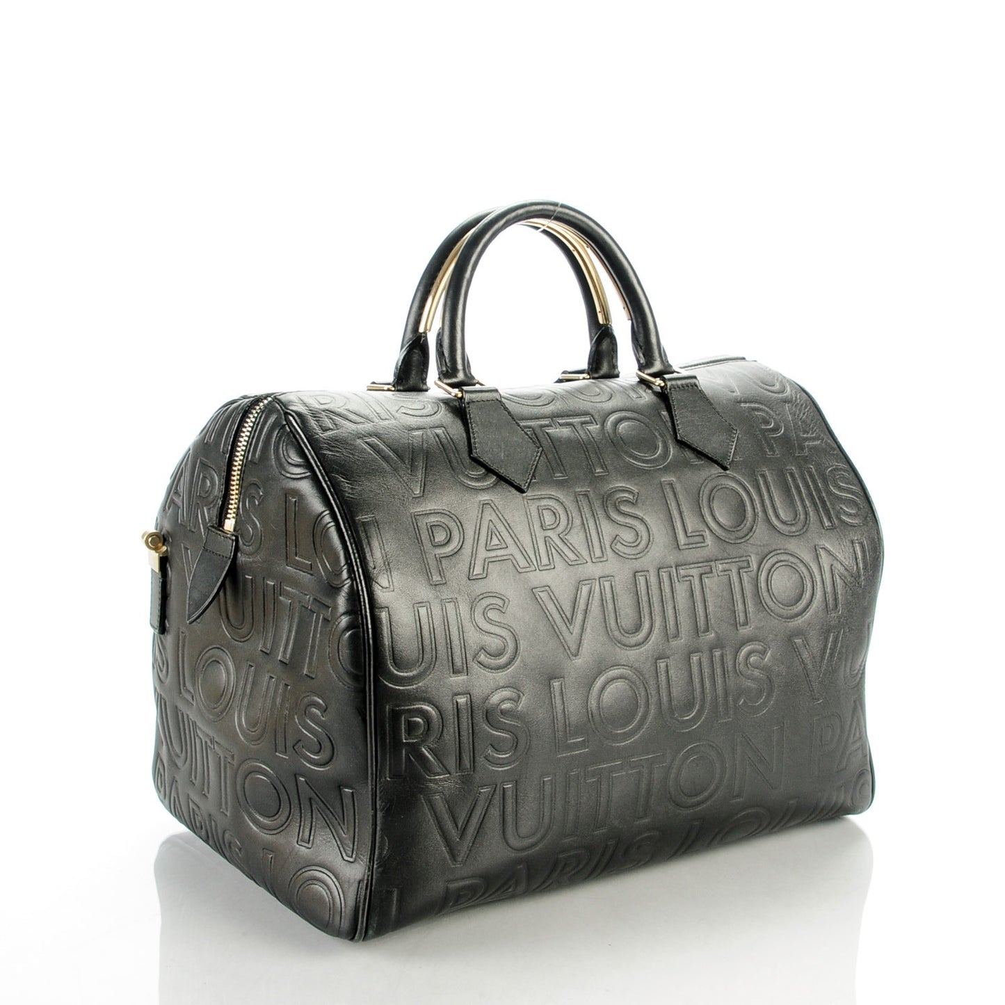 Calfskin Embossed Speedy Cube 30 Black