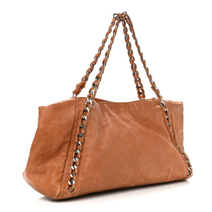 Chanel Calfskin Large East West Modern Chain Tote Dark Beige 3 of 16