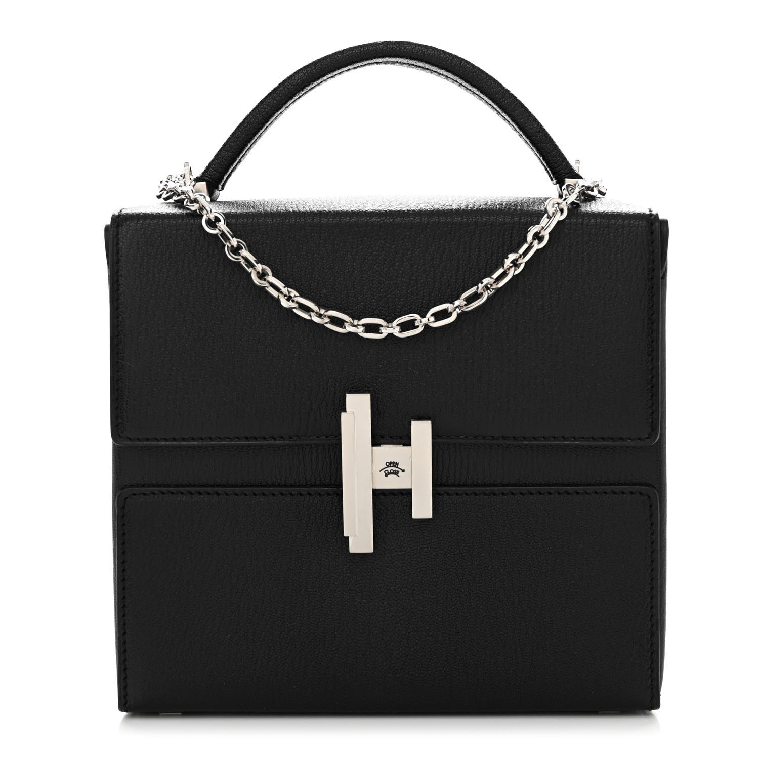 Hermes Chevre Chamkila Cinhetic Boxy Top Handle Bag Black 1 of 11