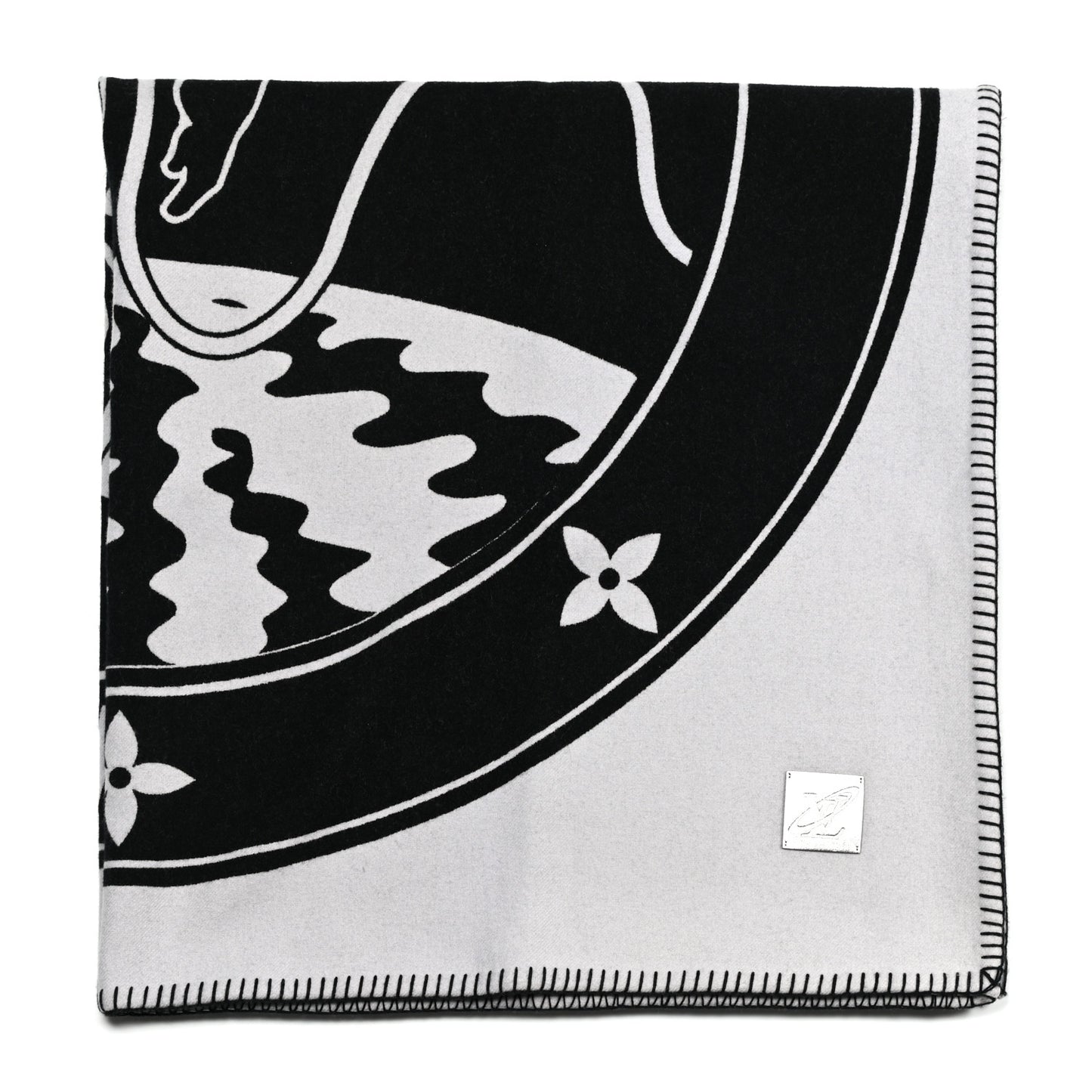 Wool Cashmere Satellite Blanket Black