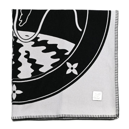 Louis Vuitton Wool Cashmere Satellite Blanket Black 1 of 10
