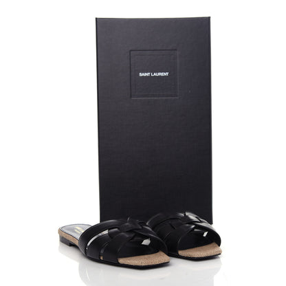 Saint Laurent Calfskin Nu Pied 05 Slide Sandals 35 Black 11 of 12