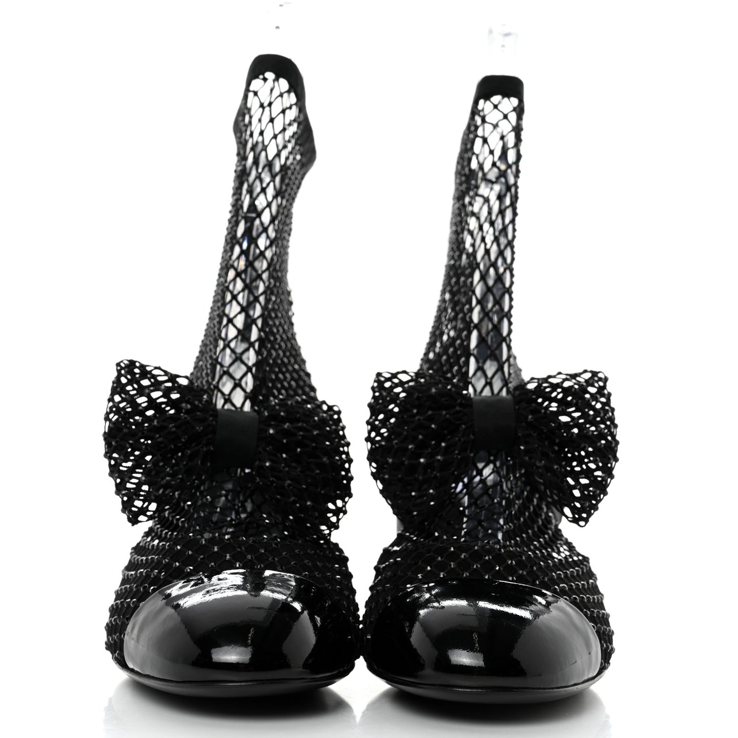 Resille Strass Kid Suede Patent Mary Jane Short Boots 36 Black
