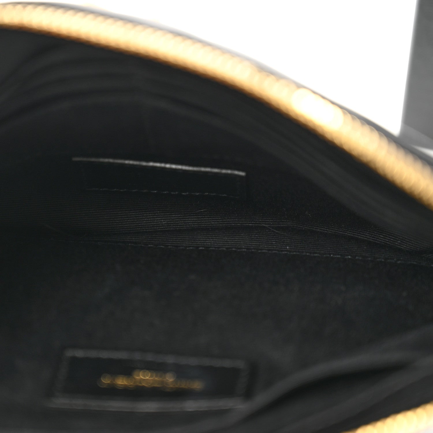 Saint Laurent Calfskin Matelasse Chevron Monogram A5 Wristlet Black 5 of 9