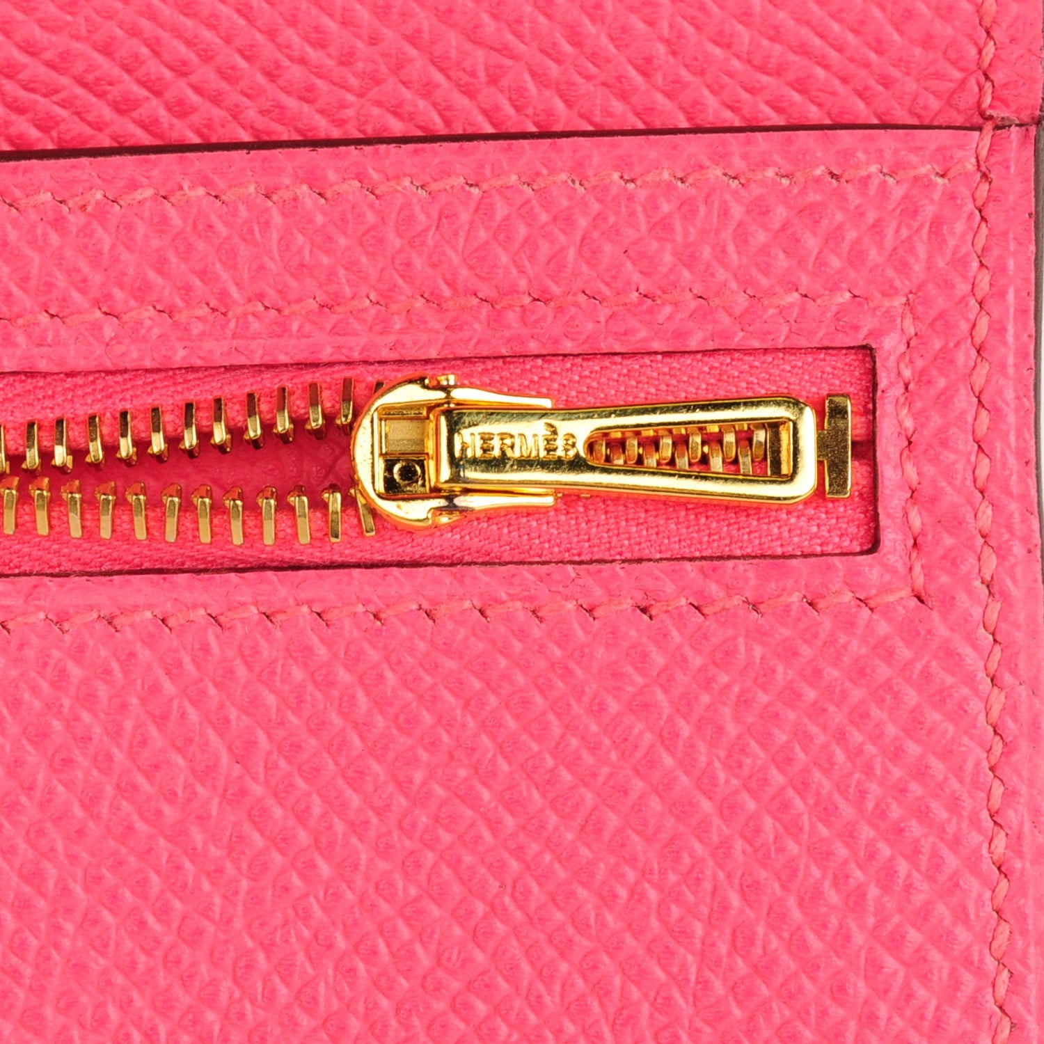 Hermes Epsom Bearn Gusset Wallet Rose Azalee 8 of 9