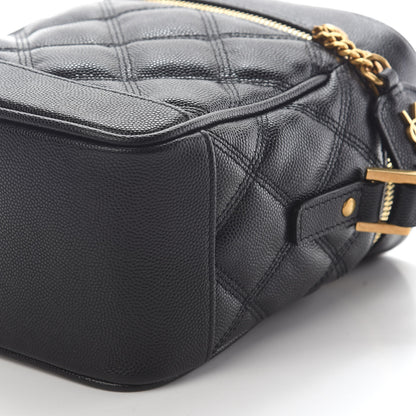 Saint Laurent Grain de Poudre Quilted 80's Vanity Bag Black 8 of 8