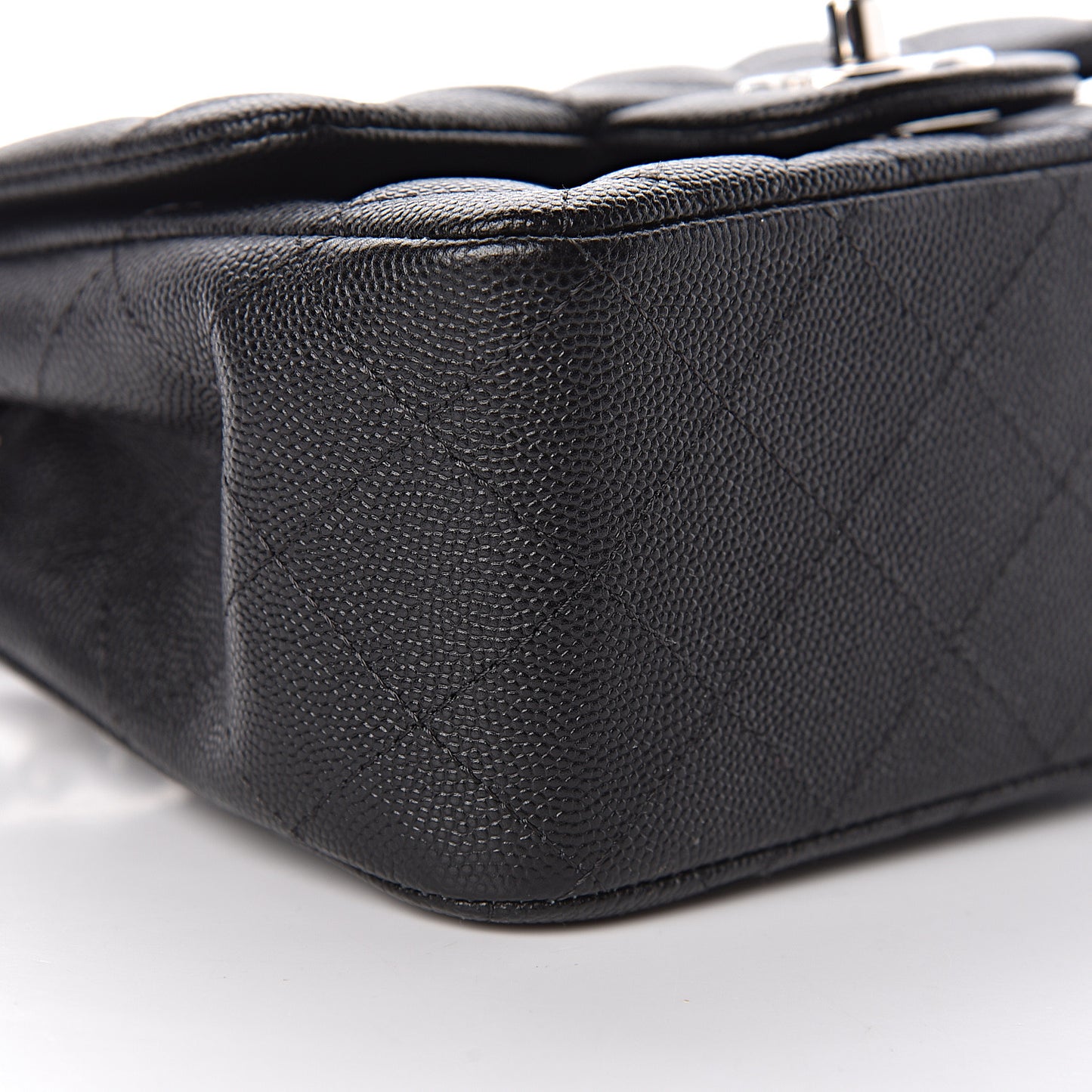 Caviar Quilted Mini Square Flap Black