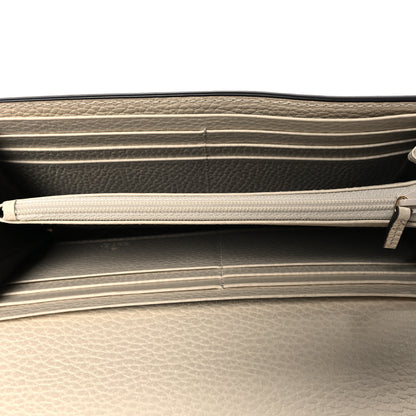 Gucci Dollar Calfskin GG Supreme Monogram GG Marmont Continental Wallet Mystic White Beige Ebony 5 of 8