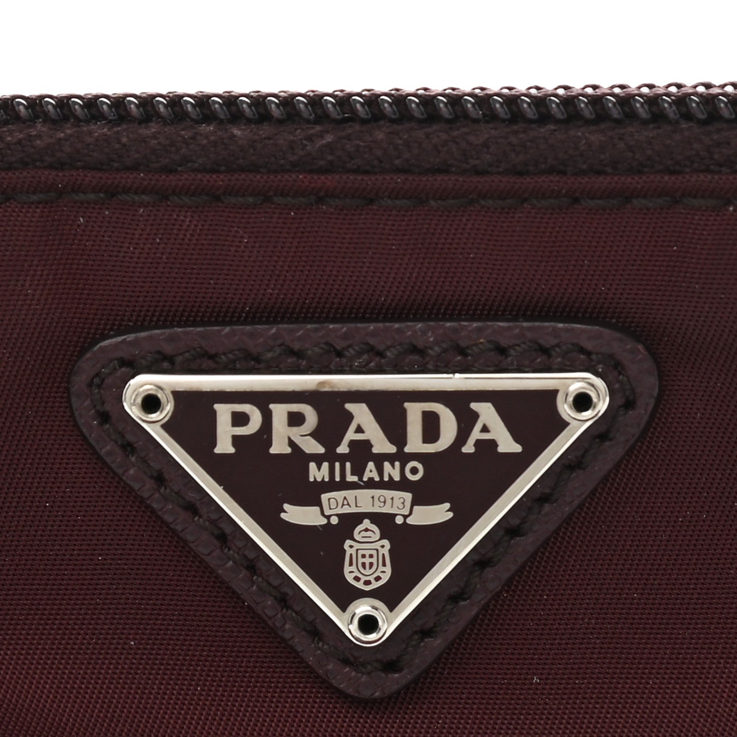 Prada Tessuto Nylon Saffiano Wristlet Granato 6 of 7